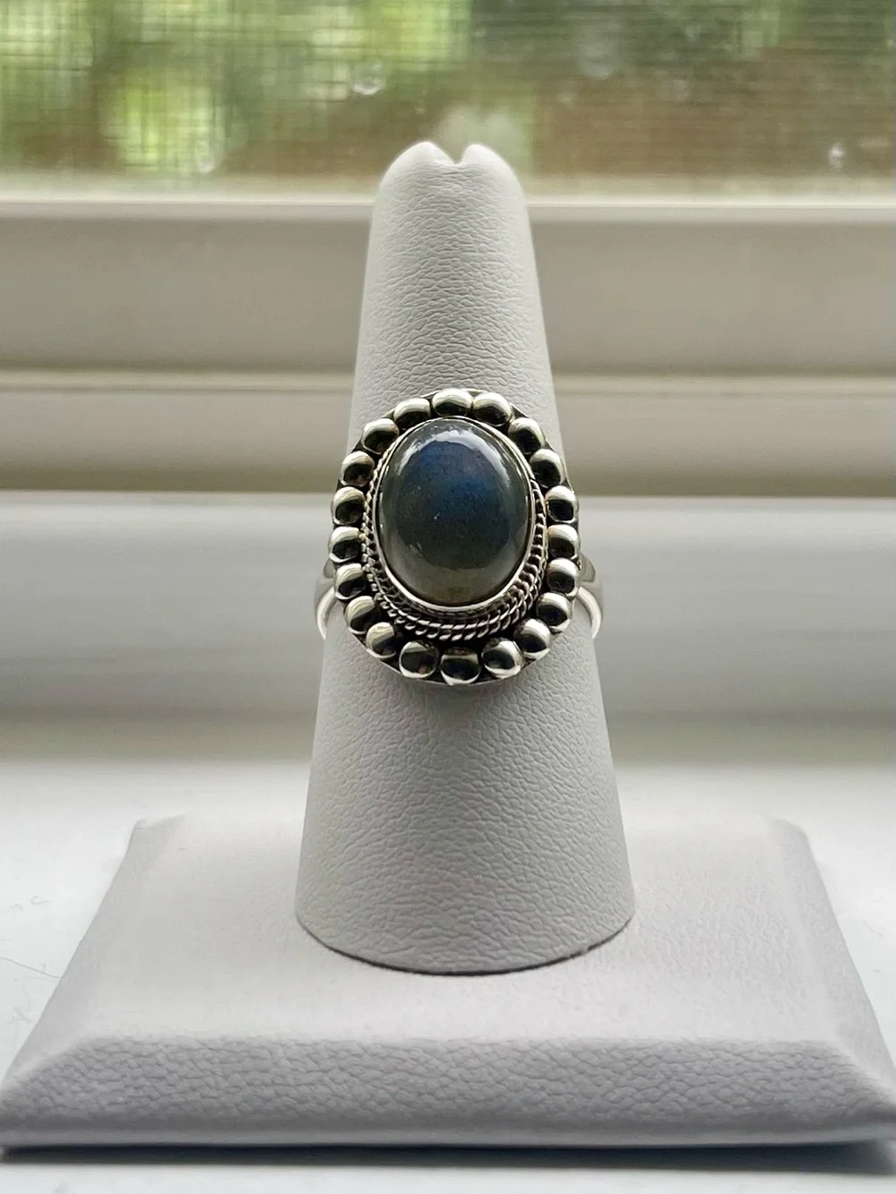 NWOT stunning 925 SS Natural Labradorite ring size 8